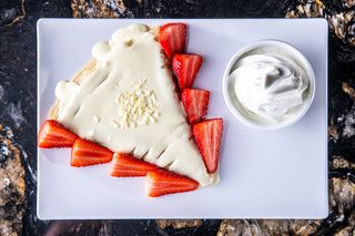 Strawberry White Chocolate Crepe