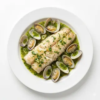 Merluza En Salsa Verde Con Almejas