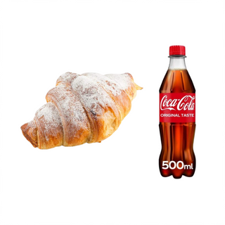 XXL Pšenični kroasan slatki sa sirom  i  Coca-Cola 0.5 l