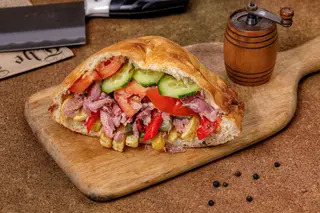 Kebab cu ciolan la rotisor