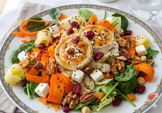 Ensalada De Rulo De Cabra Y Frutos Secos