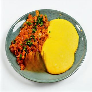 Post - Varză la cuptor cu mămăligă și jalapeno - post