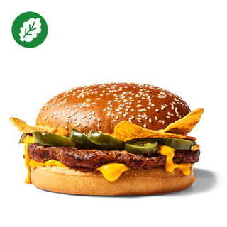 Plant-Based Cheesy Nachos Burger