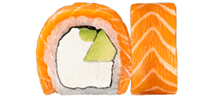 Рол Філадельфія з копченим лососем Преміум (280г)