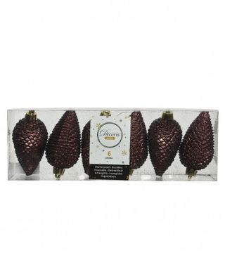 (209350) Ukras za jelku šišarka 4,5x8cm ružičasta 6/1 28590