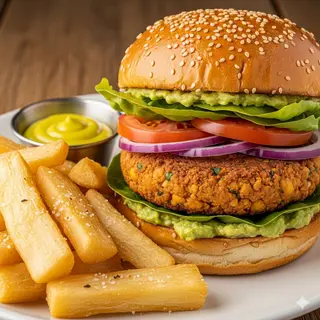 Burger Vegana De Garbanzos