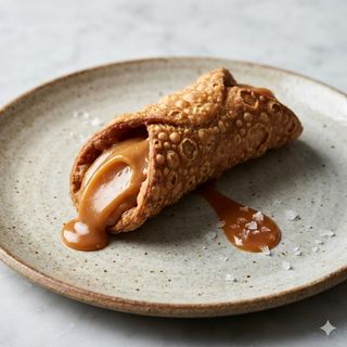 Cannolo di crema caramello salato