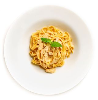 Фетучини с семгой