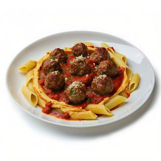 Mandonguilles Amb Pasta De Hummus I Sobrassada