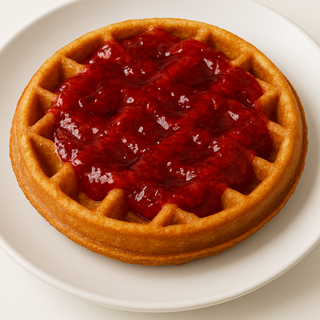 Gofre Con Mermelada De Fresa