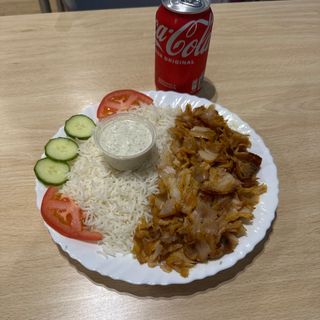 Menú plato arroz y pollo