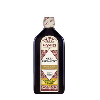Olej rzepakowy tłoczony na zimno nierafinowany 500ml BIOOIL
