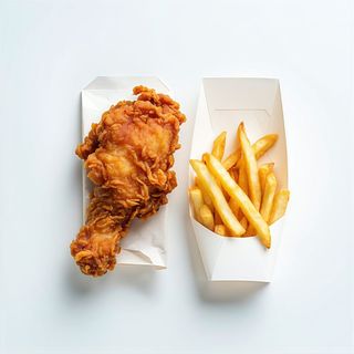 A Piece of Chicken + Chips + Coca-cola Original 350ml