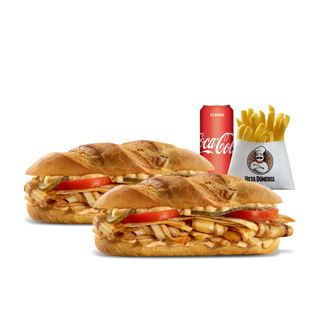 ორმაგი ეკო ბაგეტის ქათმის ხორცის მენიუ