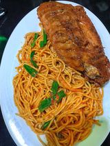 Big  Grilled Turkey And Spaghetti