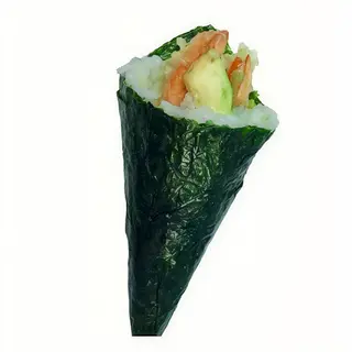 Temaki tempura langostino y aguacate (1 pieza)