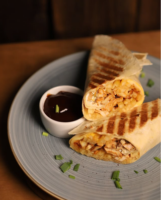 Taco BBQ & carmelized onion