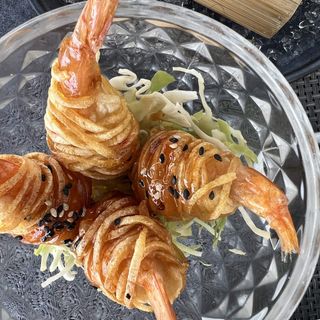 Camarão em fio de batata