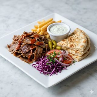 Menú plato de kebab