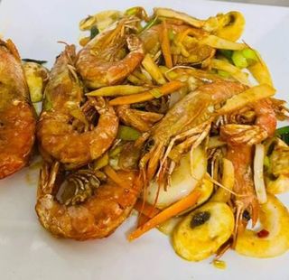 Gambas Tigre na Chapa