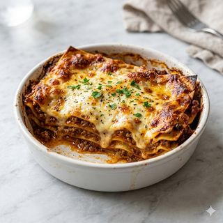 Lasagna al ragú de carne