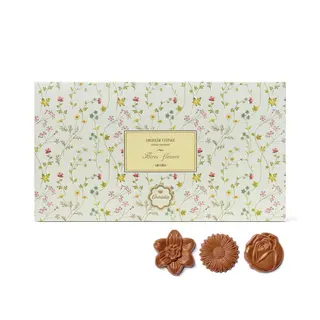 Caixa Vintage de Flores de Chocolate de Leite