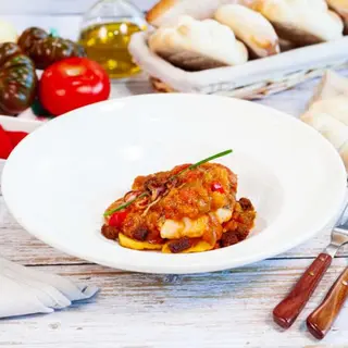 Bacalao Con Pisto