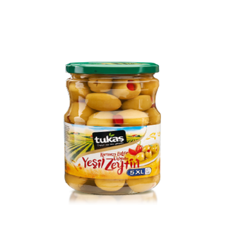 Oliwki Zielone z Pestkami Paprykowy Tukas 720g