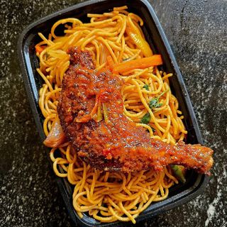 Stir Fry Pasta with Grilled Chicken