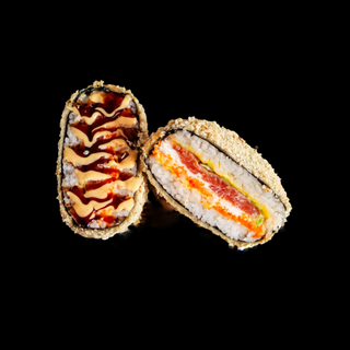 Бургер з копченим лососем