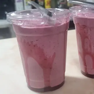 Batido Frambuesa y mango con leche