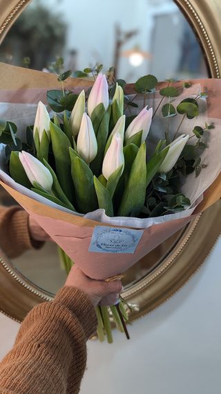 Ramo De 10 Tulipanes Rosas