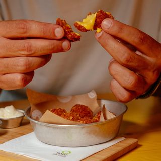 Pickle and cheese bites