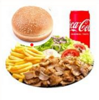 Piatto con kebab menu