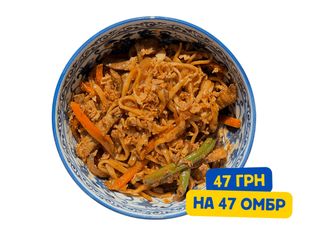 Удон в соусі Кім-Тай з телятиною та шиїтаке (330g)