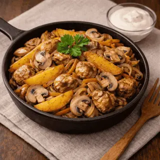 Гаряча сковорідка з куркою (320/30г)