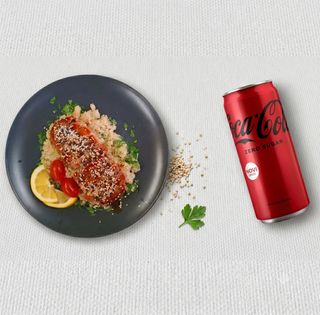 COMBO Tuna u oyster sosu sa susamom + Coca Cola Zero 330ml