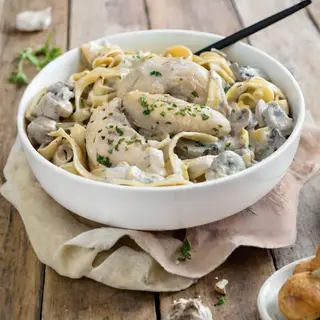 Pâtes Poulet Champignon Frais