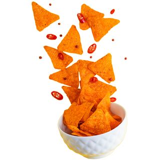 Nachos con Salsa Sriracha piccante