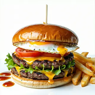Burger de vita cu ou