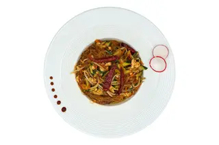 124. Spaghetti di soia piccante