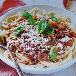 Pasta en salsa boloñesa