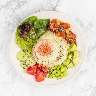 Боул с креветкой и кус- кусом