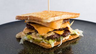 Triple Toasty Smash Burger