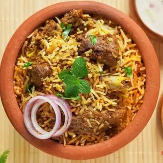 Mutton Biryani, Rice and Kachumbari