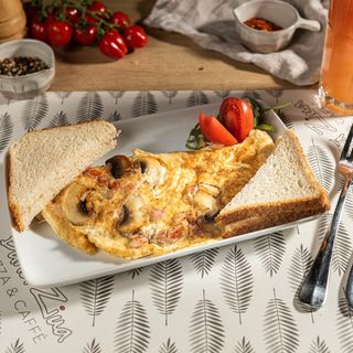 Omleta cu sunca si ciuperci