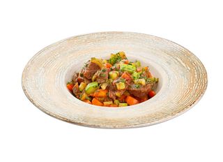 Крехко телешко със селъри, тиквички и моркови (450г)