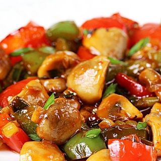 Sweet chilli mushroom