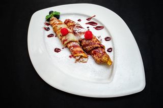 Clătite cu dulceață (afine, vișine)