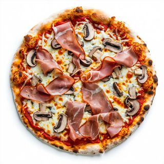 Pizza prosciutto e funghi